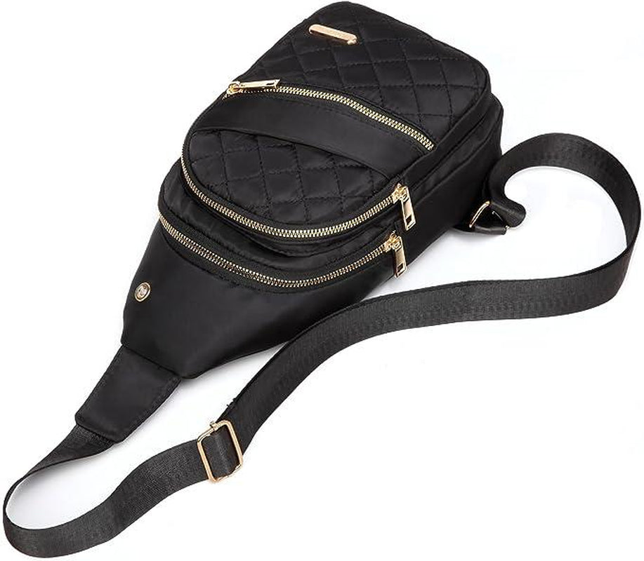 Quilted Fanny Pack, New Fashion All-Match Large Capacity Crossbody Bag, Fanny Packs for Women, Casual Solid Color Designer Chest Bag for Daily Use