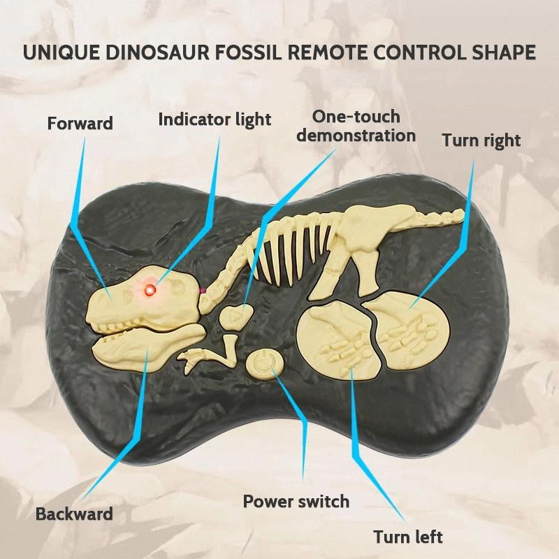 Walking Remote Control Dinosaur with 3D Eyes - Realistic Jurassic Toy & Rechargeable Fun for Christmas!