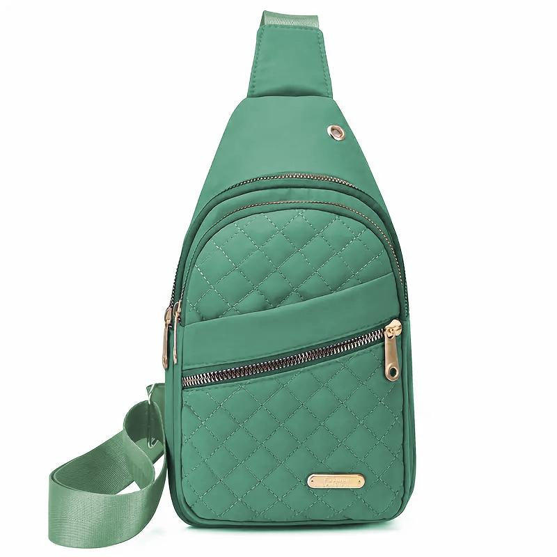 Quilted Fanny Pack, New Fashion All-Match Large Capacity Crossbody Bag, Fanny Packs for Women, Casual Solid Color Designer Chest Bag for Daily Use