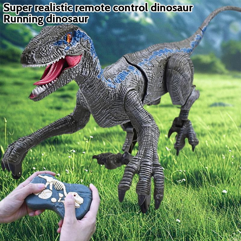 Walking Remote Control Dinosaur with 3D Eyes - Realistic Jurassic Toy & Rechargeable Fun for Christmas!